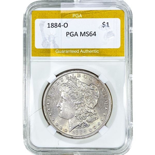 1884-O Morgan Silver Dollar PGA MS64