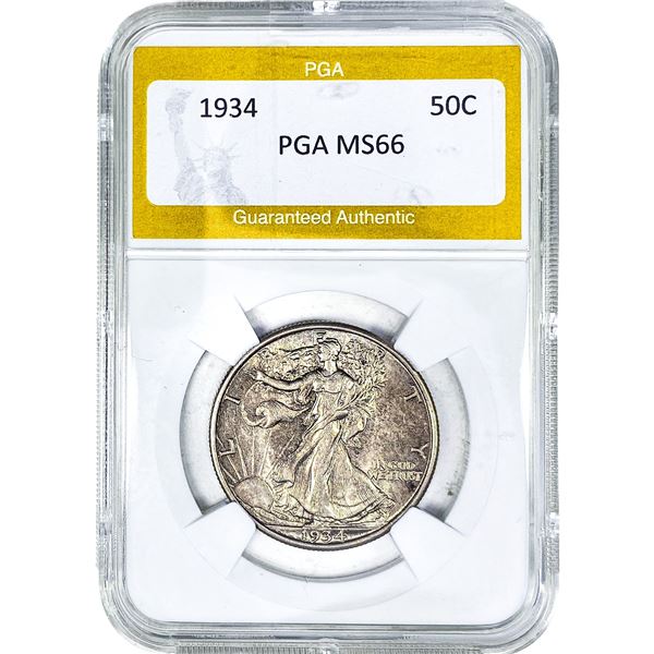 1934 Walking Liberty Half Dollar PGA MS66