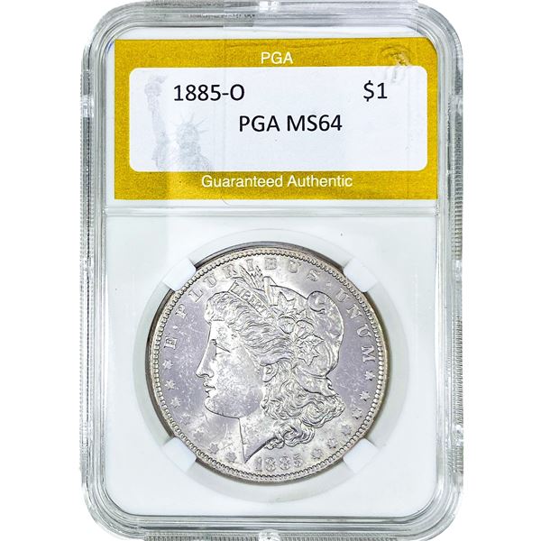 1885-O Morgan Silver Dollar PGA MS64