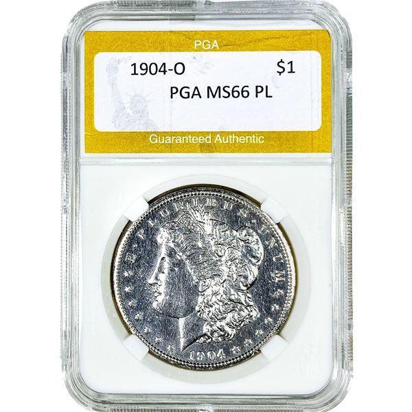 1904-O Morgan Silver Dollar PGA MS66 PL