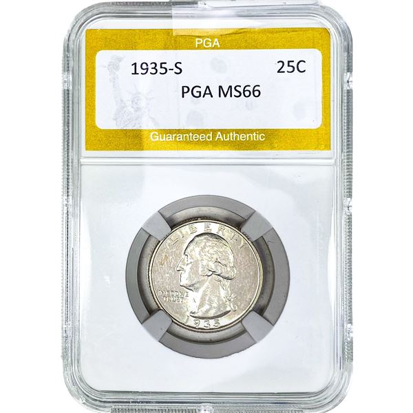 1935-S Washington Silver Quarter PGA MS66