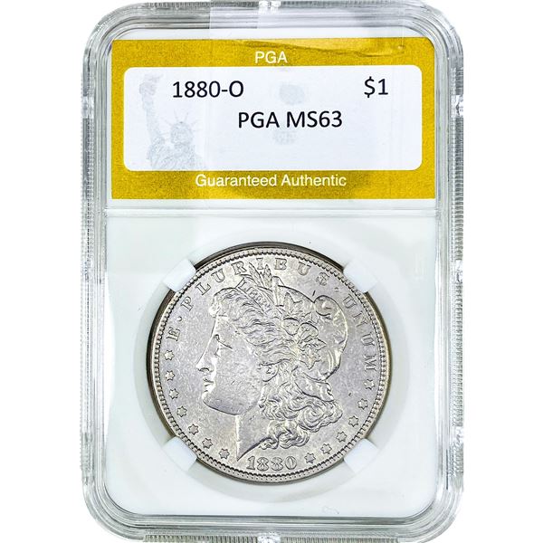 1880-O Morgan Silver Dollar PGA MS63