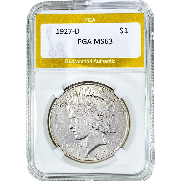 1927-D Silver Peace Dollar PGA MS63