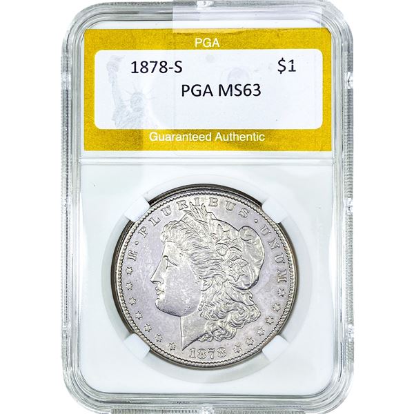 1878-S Morgan Silver Dollar PGA MS63