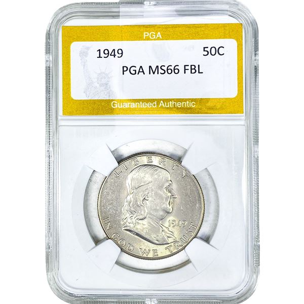 1949 Franklin Half Dollar PGA MS66 FBL
