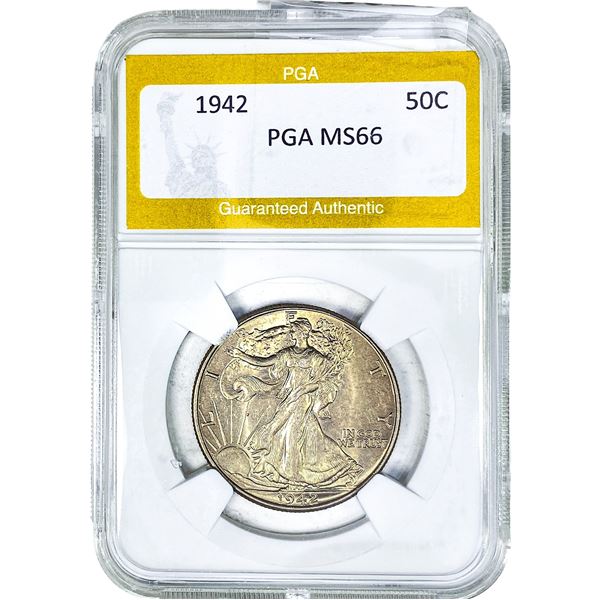 1942 Walking Liberty Half Dollar PGA MS66