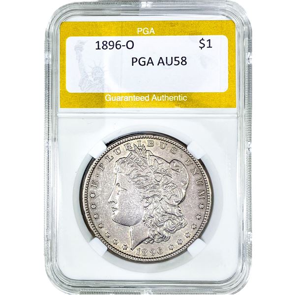 1896-O Morgan Silver Dollar PGA AU58