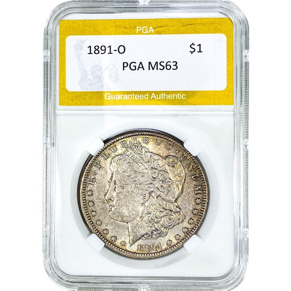 1891-O Morgan Silver Dollar PGA MS63