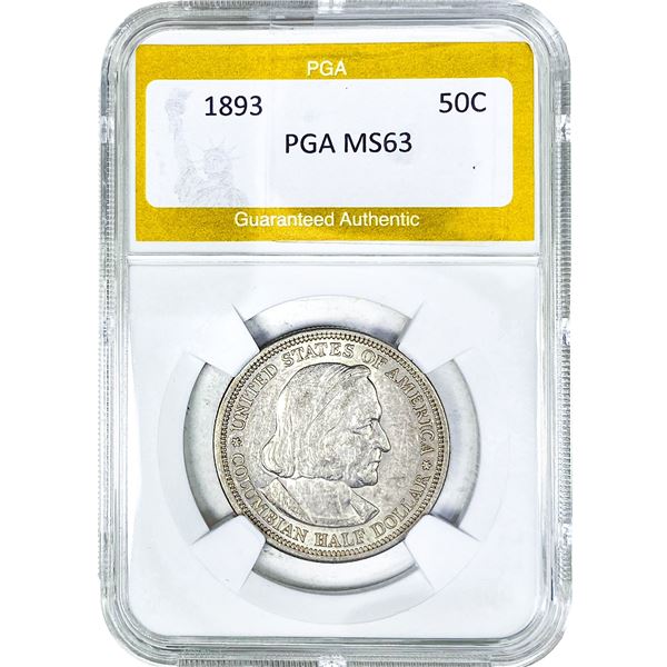 1893 Columbian Expo Half Dollar PGA MS63
