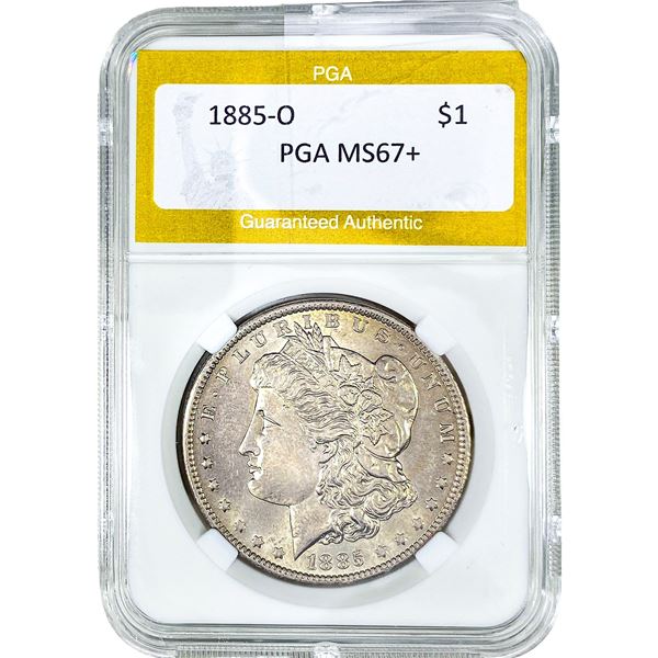 1885-O Morgan Silver Dollar PGA MS65