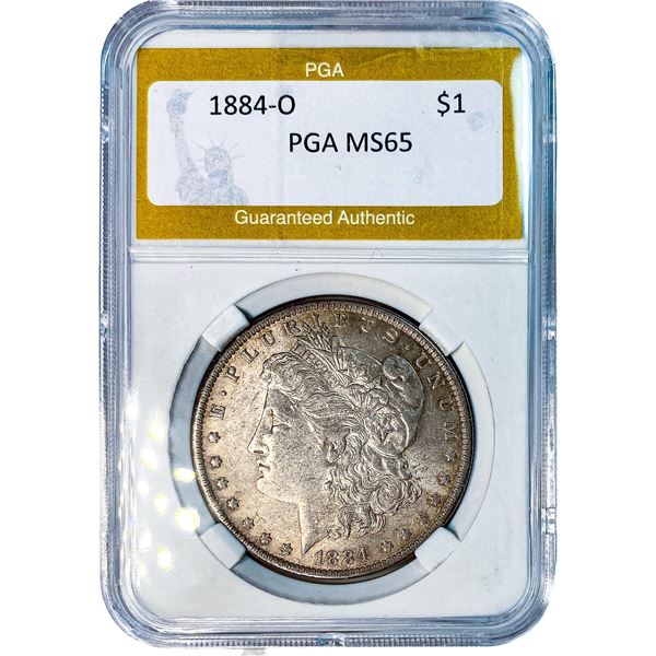 1884-O Morgan Silver Dollar PGA MS65