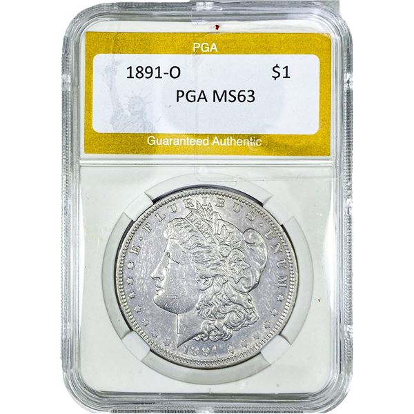 1891-O Morgan Silver Dollar PGA MS63