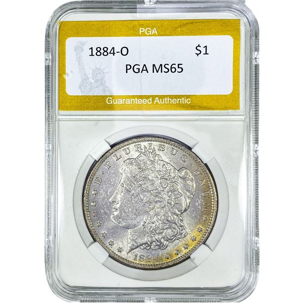 1884-O Morgan Silver Dollar PGA MS65