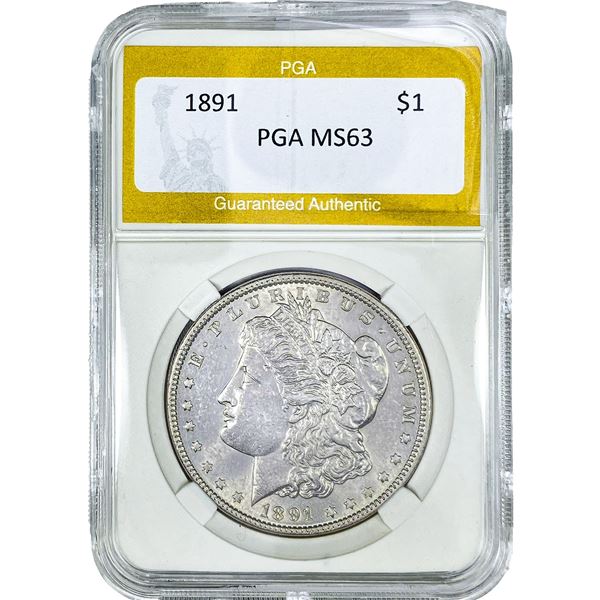 1891 Morgan Silver Dollar PGA MS63