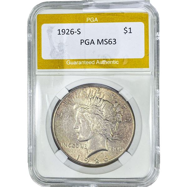 1926-S Silver Peace Dollar PGA MS63