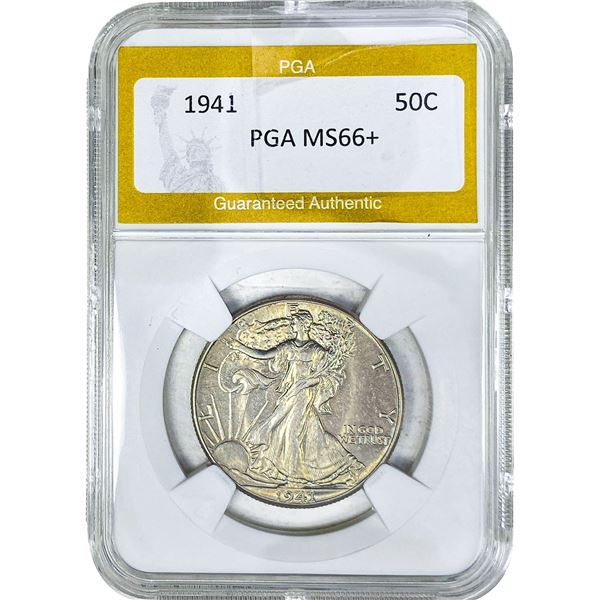 1941 Walking Liberty Half Dollar PGA MS66+