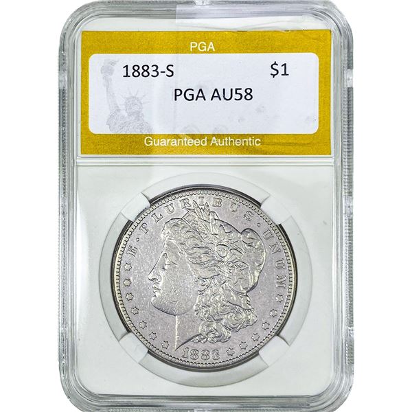 1883-S Morgan Silver Dollar PGA AU58