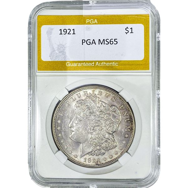 1921 Morgan Silver Dollar PGA MS65