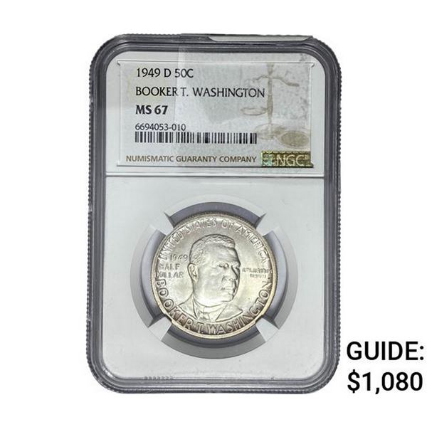 1949-D Booker T Half Dollar NGC MS67