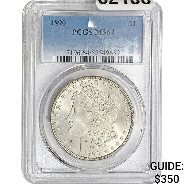 1890 Morgan Silver Dollar PCGS MS64