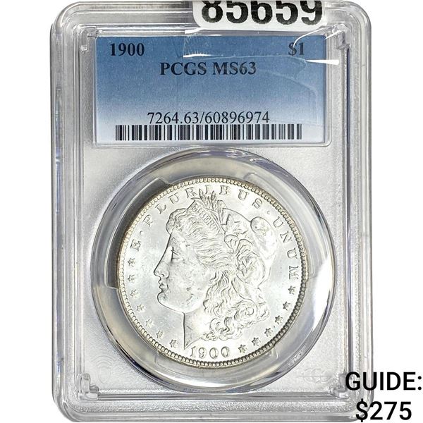 1900 Morgan Silver Dollar PCGS MS63