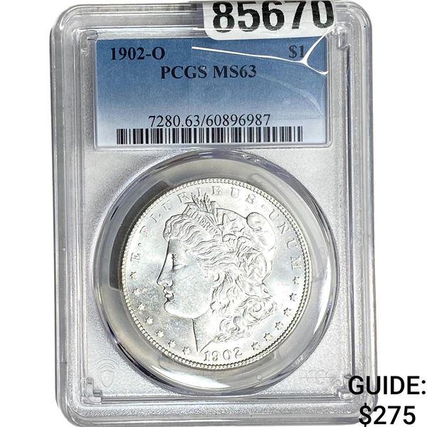 1902-O Morgan Silver Dollar PCGS MS63