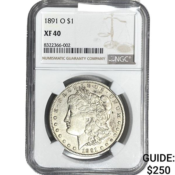 1891-O Morgan Silver Dollar NGC XF40