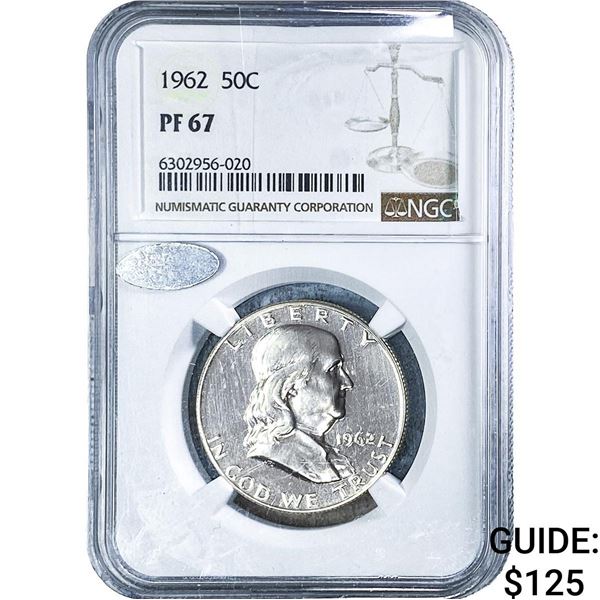 1962 Franklin Half Dollar NGC PF67