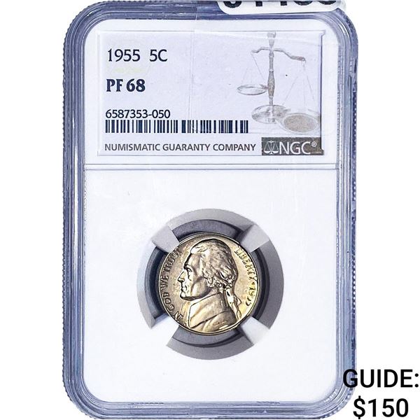 1955 Jefferson Nickel NGC PF68