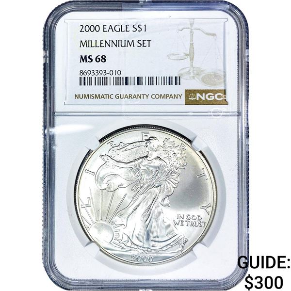 2000 Silver Eagle NGC MS68 Millenium Set