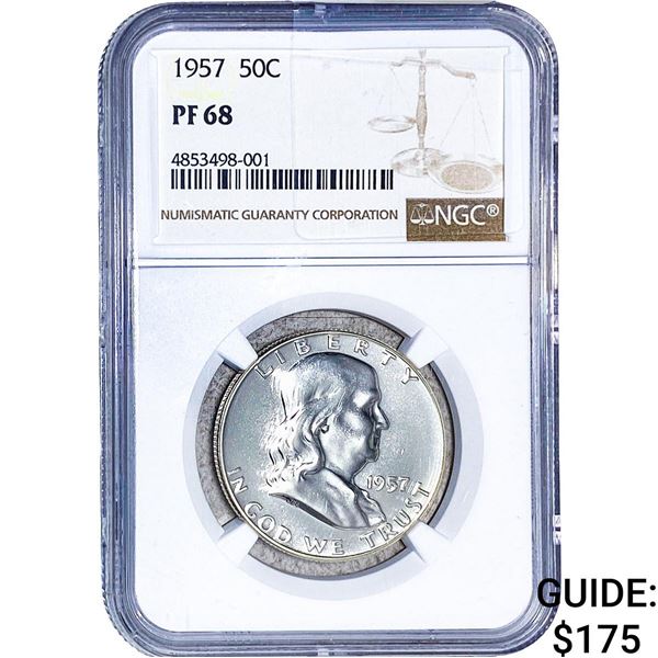 1957 Franklin Half Dollar NGC PF68