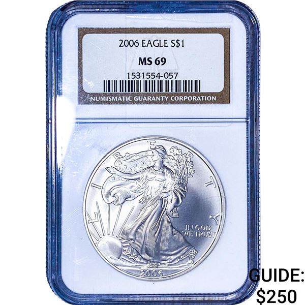 2006 Silver Eagle NGC MS69
