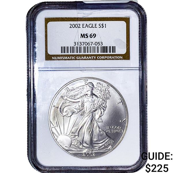 2002 Silver Eagle NGC MS69