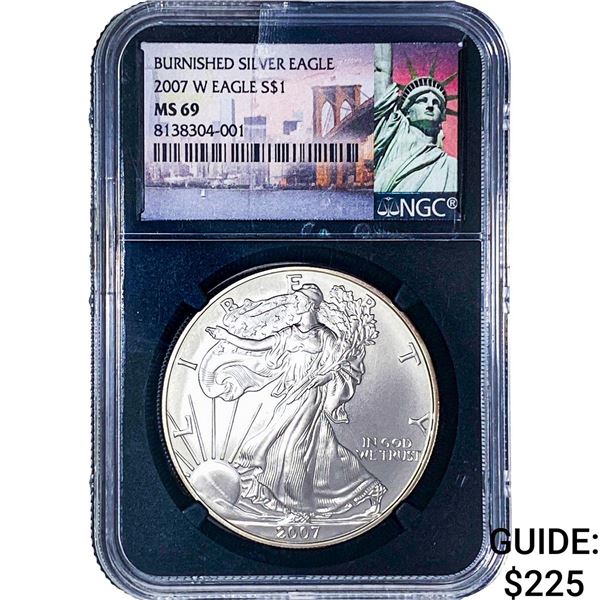 2007-W Silver Eagle NGC MS69 Burnished