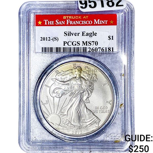 2012-S Silver Eagle PCGS MS70