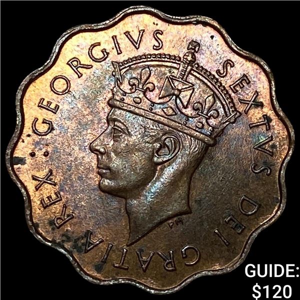 1949 Cyprus Bronze 1/2 Piastres