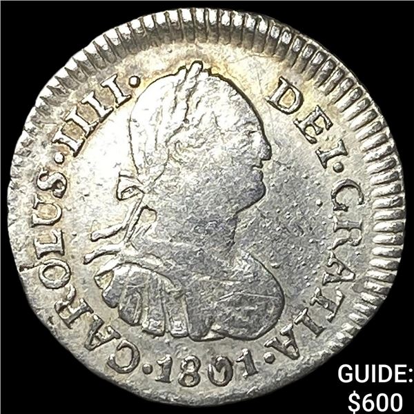 1801-JJ Peru Charles IV Silver 1/2 Real