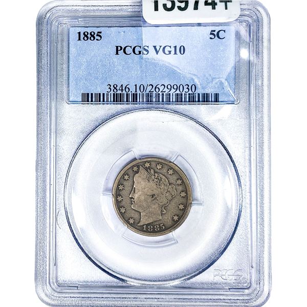 1885 Liberty Victory Nickel PCGS VG10