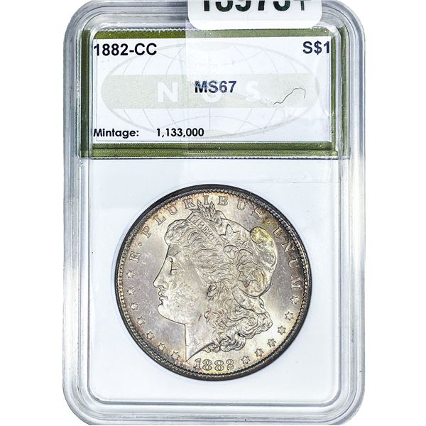 1882-CC Morgan Silver Dollar NGS MS67