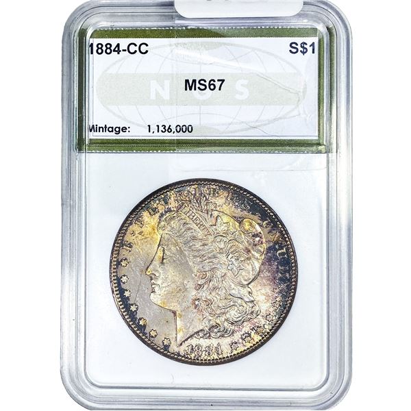 1884-CC Morgan Silver Dollar NGS MS67