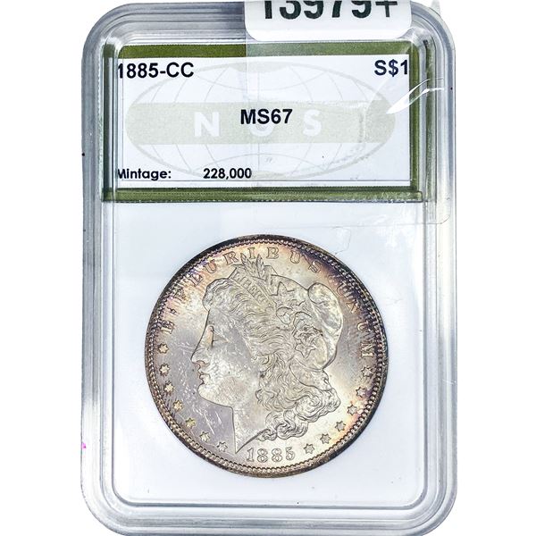 1885-CC Morgan Silver Dollar NGS MS67