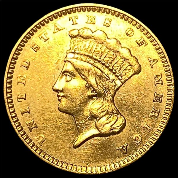1857 Gold $1 Indian Princess Type 3  UNCIRCULATED