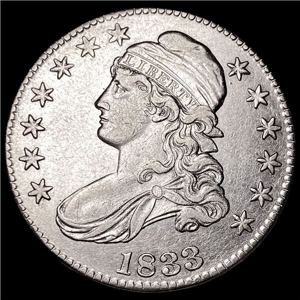 1833 Capped Bust Half Dollar CHOICE AU