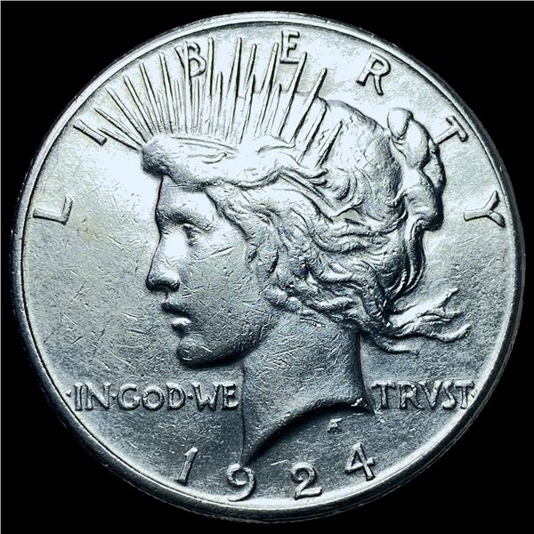 1924-S Silver Peace Dollar CHOICE AU