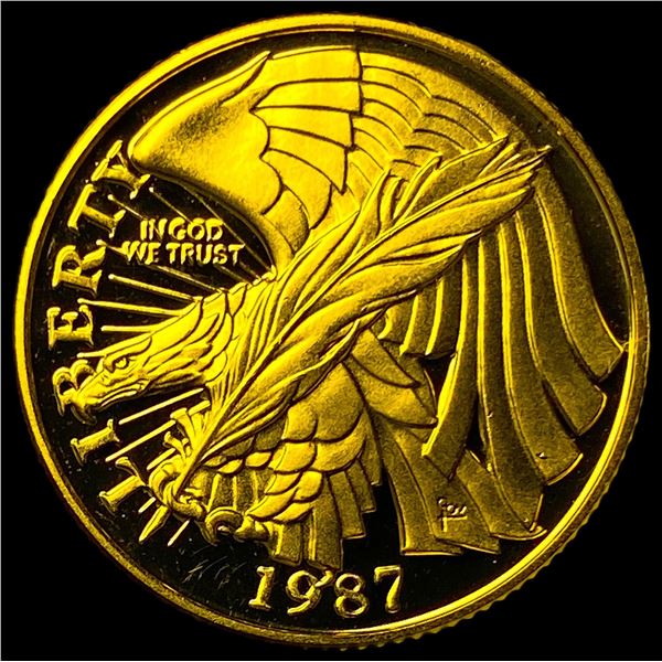 1987-W .2419oz Gold $5 Const. Commemorative  GEM PROOF