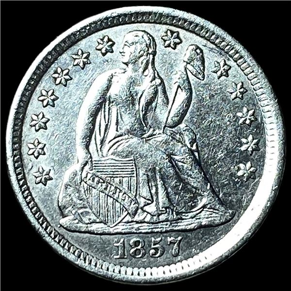 1857-O Silver Seated Liberty Dime CLOSELY  UNCIRCULATED