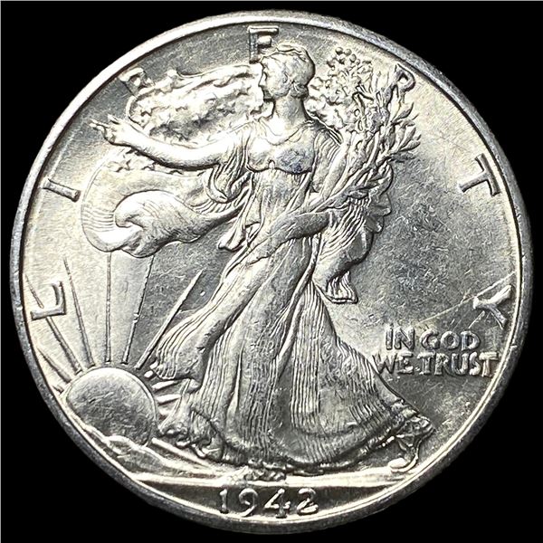 1942-D Silver Walking Liberty Half Dollar  CHOICE BU