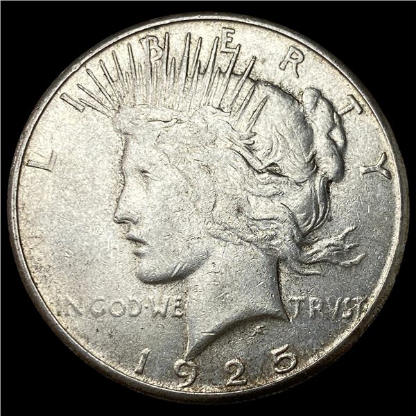 1925-S Silver Peace Dollar NEARLY  UNCIRCULATED