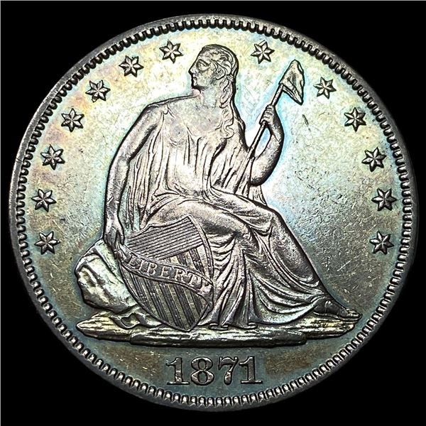 1871 Silver Seated Liberty Half Dollar  UNCIRCULATED
