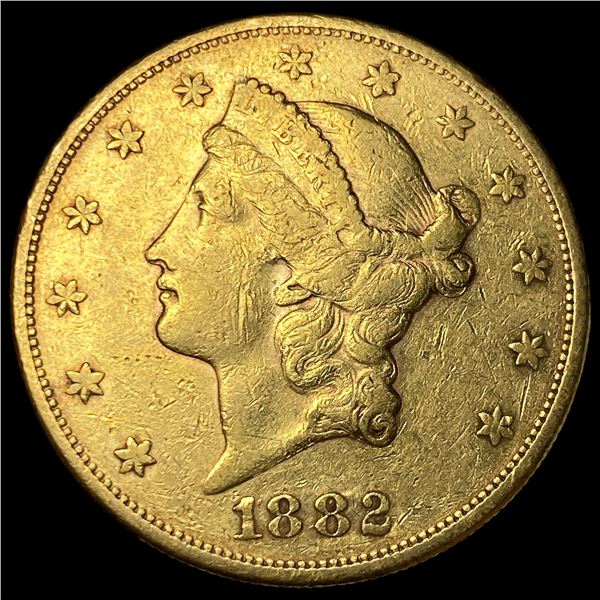 1882-S Liberty Head Double Eagle $20 Gold  CLOSELY UNCIRCULATED